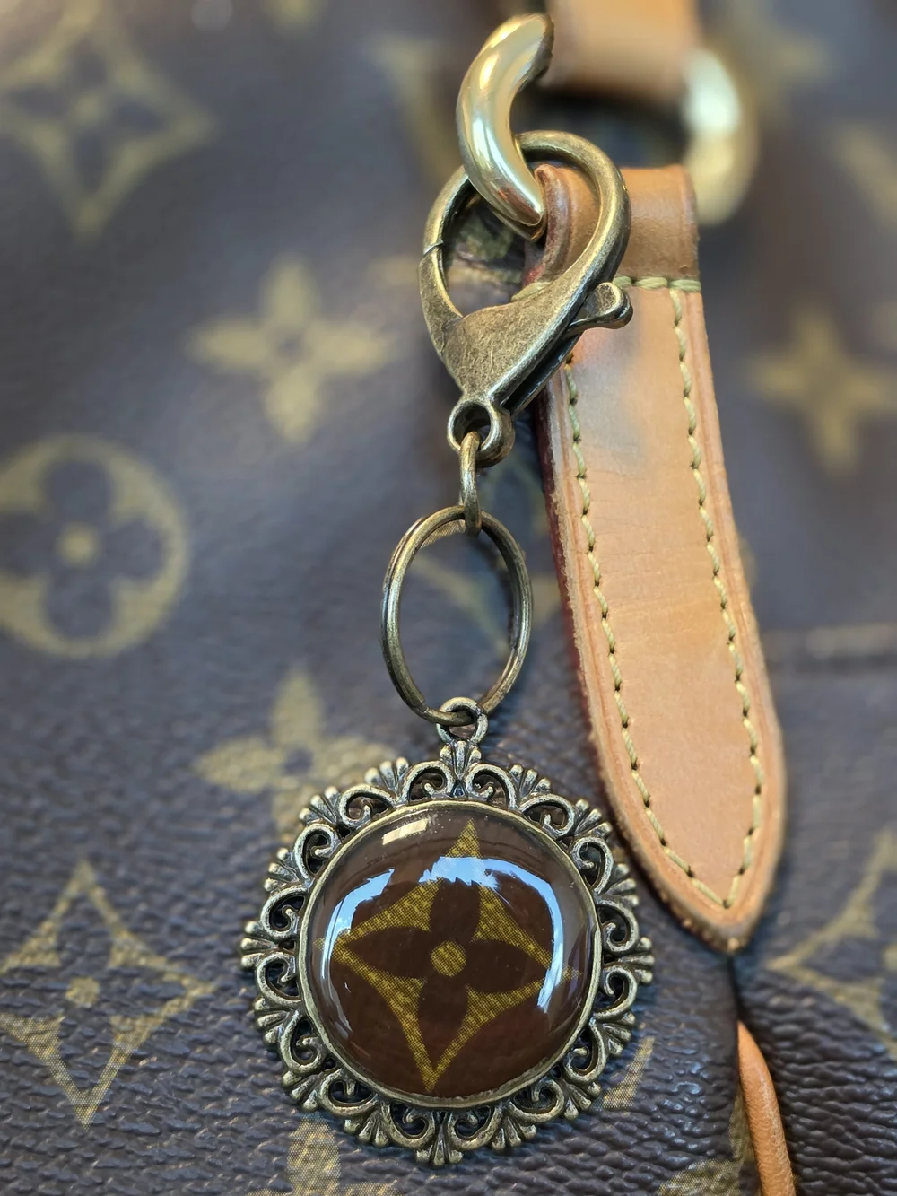 Louis Vuitton Handmade Monogram Keychain Charm.